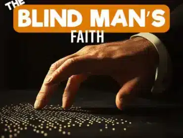 Cover artwork for article on The Blind Man's Faith