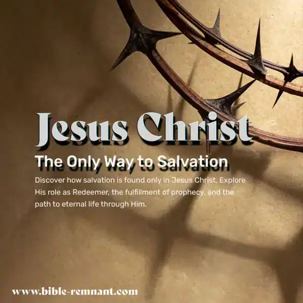 Image showing the words Jesus Christ the only way to salvation