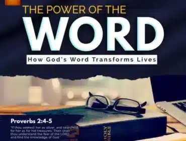 Image showing the Bible and the words "The Power of the Word"