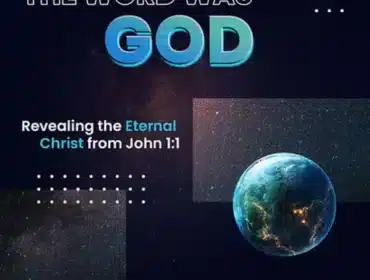 Cover artwork for article titled "The Word Was God"