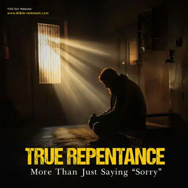 Man sitting in dark room repenting of his sins