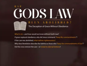Text with the words "Was God's Law Abolished"