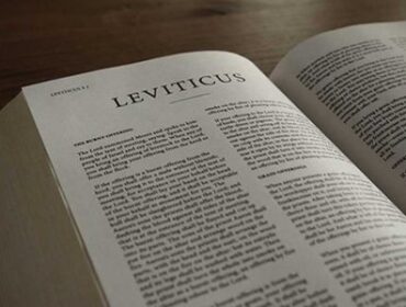 Image of the Bible opened to the book of Leviticus
