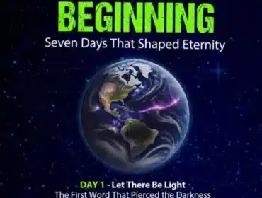 Cover artwork for Day 1 of the In the Beginning series