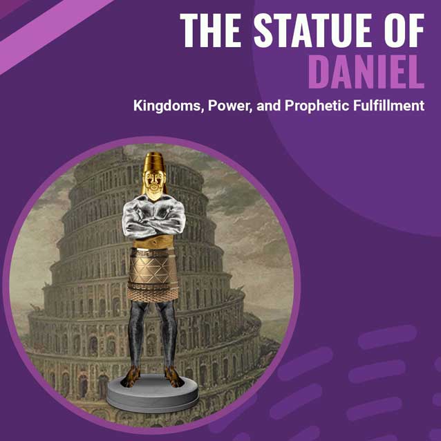 Cover artwork on book for the Statue of Daniel series