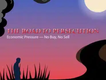 Cover artwork to article on Economic Pressure — No Buy, No Sell
