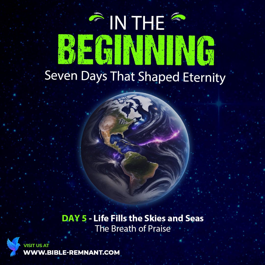 Cover artwork for Day 5 of the creation Bible study series