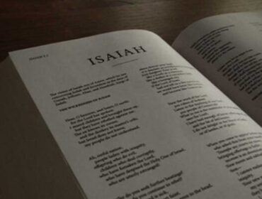 Image of the Bible opened to the book of Isaiah
