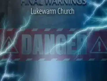 Image showing final warning danger tape across stormy background