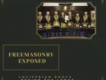 Cover artwork for article on exposing freemasonry
