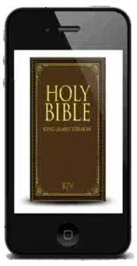 Image of KJV of the Bible on mobile