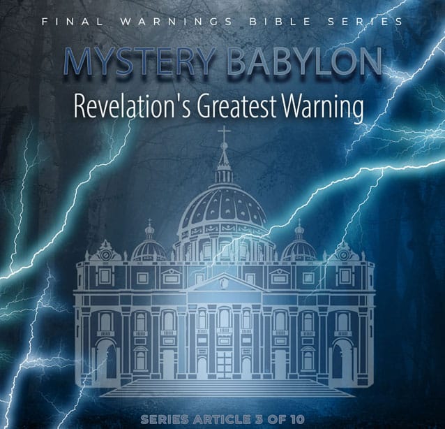 Image showing mystery babylon surrounded by lightning