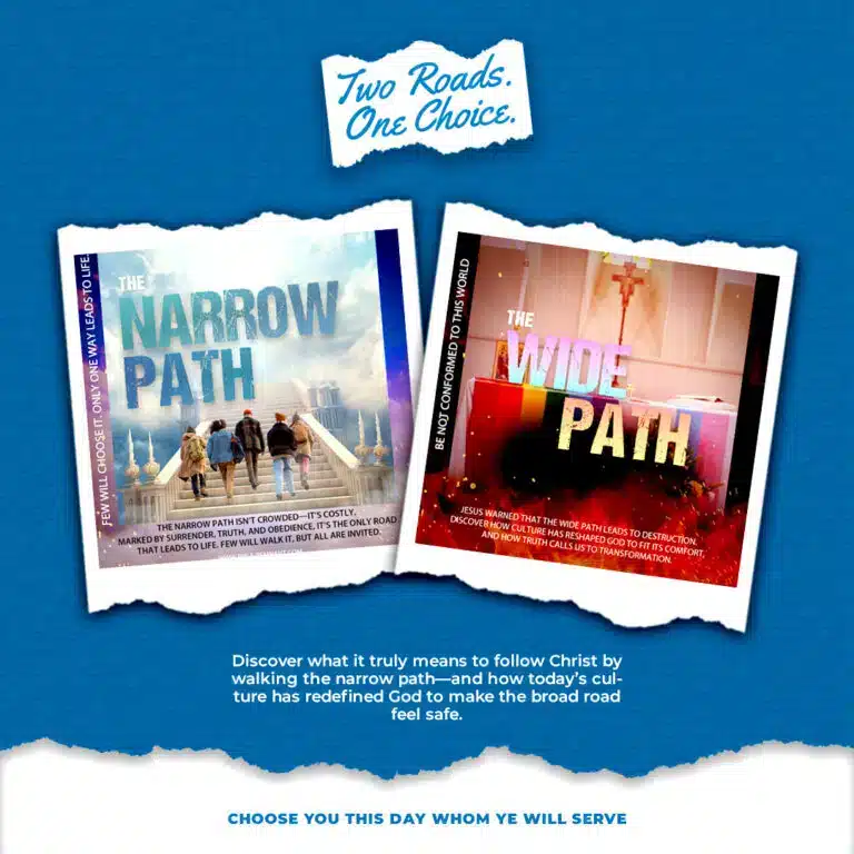 Image of two paths one choice Bible study series