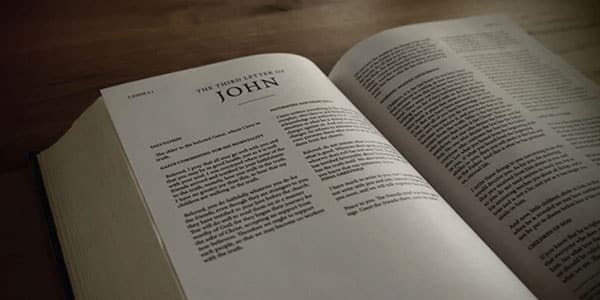 Bible opened to the book 3 John