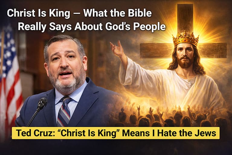 Image showing Ted Cruz regarding Christ is King comment