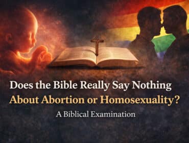 Image of unborn baby and homosexuals for Bible study topic