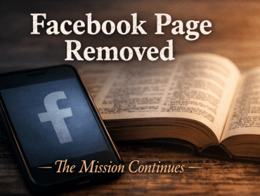 Image of Facebook logo and the bible