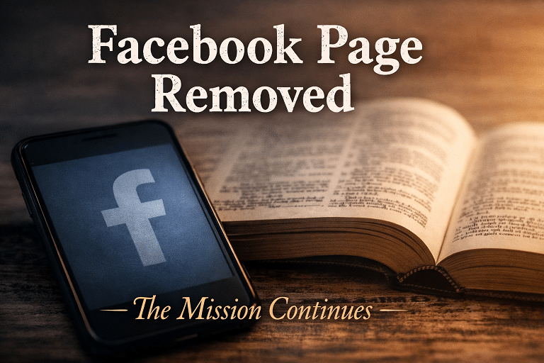 Image of Facebook logo and the bible