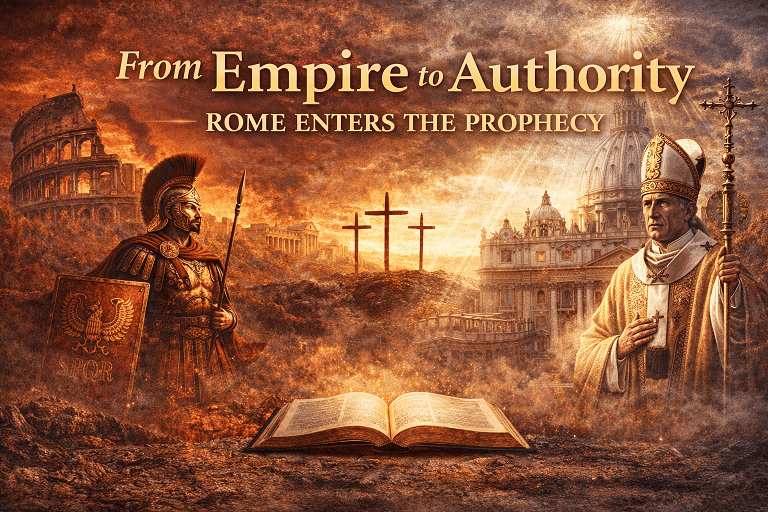 Cover artwork for article on From Empire to Authority