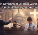 Image showing government starting to force worship at the state level and schools