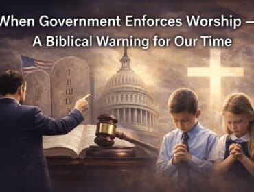 Image showing government starting to force worship at the state level and schools