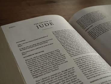 Bible opened to the book of Jude