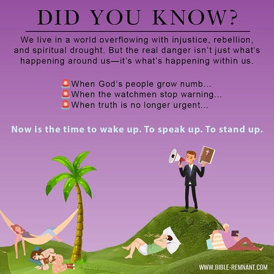 Post image warning of importance of being a Biblical watchman