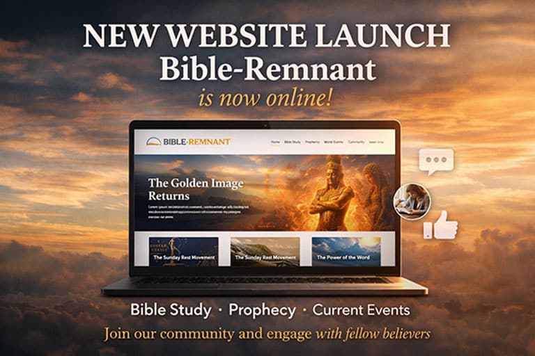 Image of Bible Remnant website on a laptop.