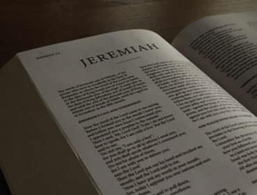 Bible opened to the book of Jeremiah