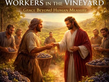 Cover artwork for article on The Parable of the Workers in the Vineyard