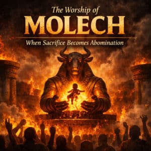 Cover artwork for article on The Worship of Molech