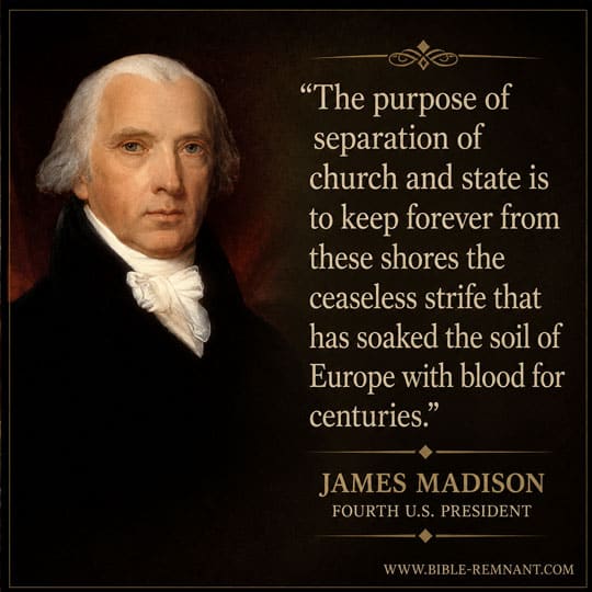 James Madison quote on church and state separation and religious liberty