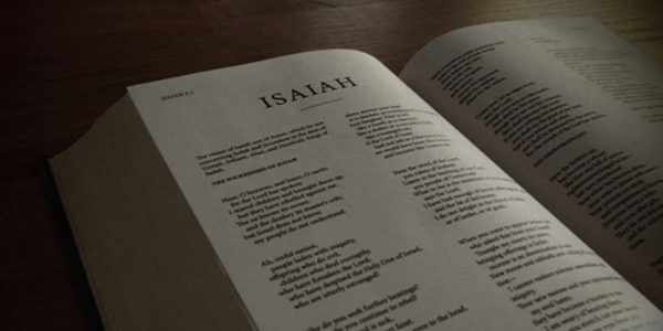 bible-book-isaiah Image of the Bible opened to the book of Isaiah