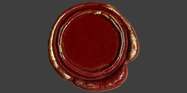 bible-word-research-mark image of a kings seal on a gray background