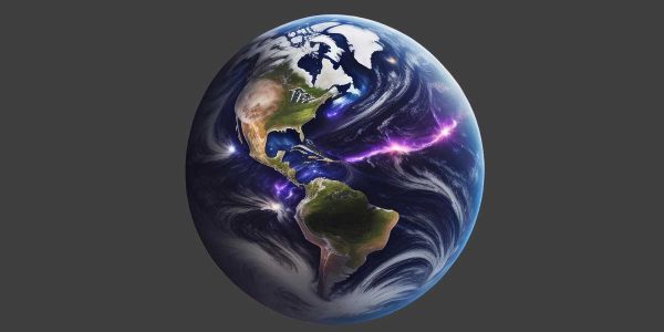 word-earth-bible image of the earth on a gray background