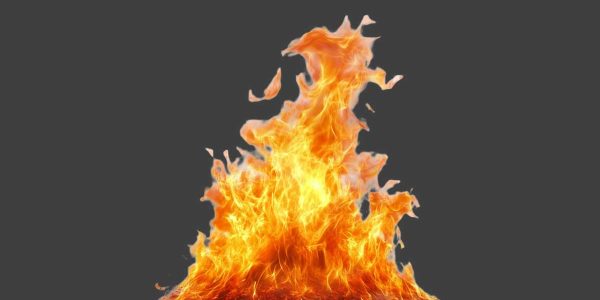 word-fire-bible the fires of sin on a gray background